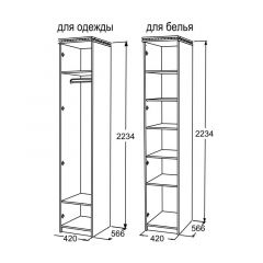 Шкаф 1-но дверный для белья Ольга-13 в Сысерти - sysert.mebel24.online | фото 2