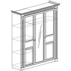 Шкаф 3-х дверный №180 "Лючия" Дуб оксфорд в Сысерти - sysert.mebel24.online | фото 2