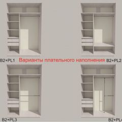 Шкаф-купе 1300 серии SILVER S3+S4+B2+PL4 (2 ящика+F обр.штанга) профиль «Серебро» в Сысерти - sysert.mebel24.online | фото 6