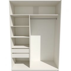 Шкаф-купе 1400 серии SOFT D1+D3+B2+PL1 (2 ящика+1штанга) профиль «Графит» в Сысерти - sysert.mebel24.online | фото 2