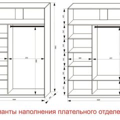 Шкаф-купе 1600 серии SOFT D1+D3+B2+PL1 (2 ящика+1штанга) профиль «Графит» в Сысерти - sysert.mebel24.online | фото 6