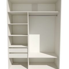 Шкаф-купе 1600 серии SOFT D6+D4+B2+PL2 (2 ящика+1штанга+1 полка) профиль «Капучино» в Сысерти - sysert.mebel24.online | фото 3
