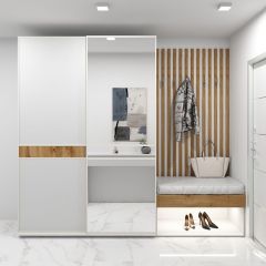 Шкаф-купе 1600 серии SOFT D6+D4+B2+PL2 (2 ящика+1штанга+1 полка) профиль «Капучино» в Сысерти - sysert.mebel24.online | фото