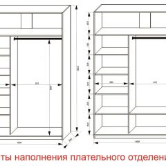 Шкаф-купе 1600 серии SOFT D6+D6+B2+PL3 (2 ящика+2штанги) профиль «Капучино» в Сысерти - sysert.mebel24.online | фото 8