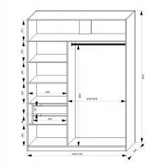 Шкаф-купе 1700 серии NEW CLASSIC K3+K3+B2+PL1 (2 ящика+1 штанга) профиль «Капучино» в Сысерти - sysert.mebel24.online | фото 3