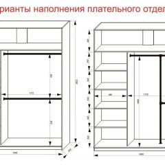 Шкаф-купе 1800 серии SOFT D1+D3+B2+PL1 (2 ящика+1штанга) профиль «Графит» в Сысерти - sysert.mebel24.online | фото 7