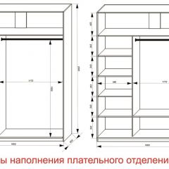 Шкаф-купе 1800 серии SOFT D6+D6+B2+PL3 (2 ящика+2штанги) профиль «Капучино» в Сысерти - sysert.mebel24.online | фото 7