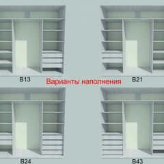 Шкаф-купе 1950 серии SILVER S3+S1+S4 B22+PL3 (по 2 ящика лев/прав+2 штанги) профиль «Серебро» в Сысерти - sysert.mebel24.online | фото 5