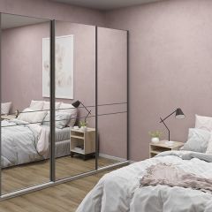 Шкаф-купе 2100 серии SOFT D4+D4+D4+B22+PL1 (по 2 ящика лев/прав+1штанга) профиль «Графит» в Сысерти - sysert.mebel24.online | фото