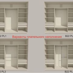 Шкаф-купе 2100 серии SOFT D5+D4+D5+B22+PL3 (по 2 ящика лев/прав+2штанги) профиль «Графит» в Сысерти - sysert.mebel24.online | фото 5