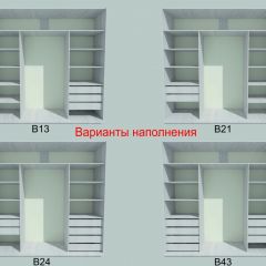 Шкаф-купе 2250 серии SILVER S3+S1+S3Z B22+PL2 (по 2 ящика лев/прав+1штанга+1 полка) профиль «Серебро» в Сысерти - sysert.mebel24.online | фото 5