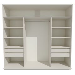 Шкаф-купе 2400 серии SOFT D4+D4+D4+B22+PL1 (по 2 ящика лев/прав+1штанга) профиль «Графит» в Сысерти - sysert.mebel24.online | фото 2