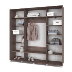 МАРТИН Шкаф-купе с зеркалами Шимо темный (2200*450) М423 в Сысерти - sysert.mebel24.online | фото 2