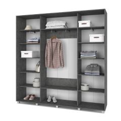 МАРТИН Шкаф-купе с зеркалом Камень темный (2200*450) М422 в Сысерти - sysert.mebel24.online | фото 2