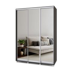 РОЛАНД Шкаф-купе с зеркалами Венге (600*1700) Р673 в Сысерти - sysert.mebel24.online | фото