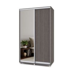 РОЛАНД Шкаф-купе с зеркалом Анкор темный (450*1300) Р432 в Сысерти - sysert.mebel24.online | фото