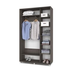 РОЛАНД Шкаф-купе с зеркалом Анкор темный (450*1300) Р432 в Сысерти - sysert.mebel24.online | фото 3