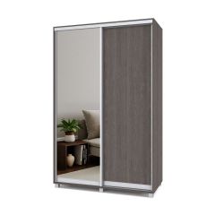 РОЛАНД Шкаф-купе с зеркалом Анкор темный (450*1400) Р442 в Сысерти - sysert.mebel24.online | фото 2