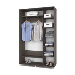 РОЛАНД Шкаф-купе с зеркалом Анкор темный (450*1400) Р442 в Сысерти - sysert.mebel24.online | фото 3