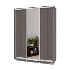 РОЛАНД Шкаф-купе с зеркалом Анкор темный (450*1700) Р472 в Сысерти - sysert.mebel24.online | фото 2