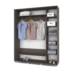 РОЛАНД Шкаф-купе с зеркалом Анкор темный (450*1800) Р482 в Сысерти - sysert.mebel24.online | фото 2
