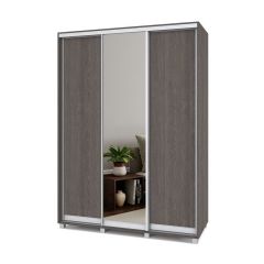 РОЛАНД Шкаф-купе с зеркалом Анкор темный (600*1700) Р672 в Сысерти - sysert.mebel24.online | фото