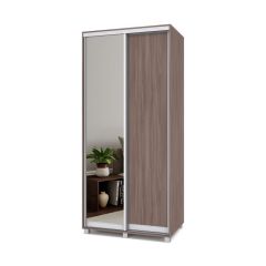 РОЛАНД Шкаф-купе с зеркалом Шимо темный (450*1000) Р402 в Сысерти - sysert.mebel24.online | фото 2