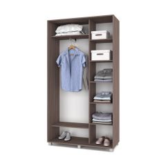 РОЛАНД Шкаф-купе с зеркалом Шимо темный (450*1200) Р422 в Сысерти - sysert.mebel24.online | фото 3