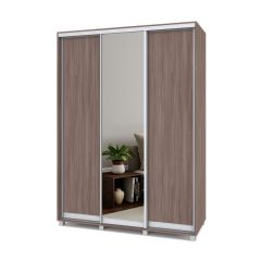 РОЛАНД Шкаф-купе с зеркалом Шимо темный (450*1600) Р462 в Сысерти - sysert.mebel24.online | фото 2