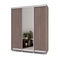 РОЛАНД Шкаф-купе с зеркалом Шимо темный (450*1800) Р482 в Сысерти - sysert.mebel24.online | фото