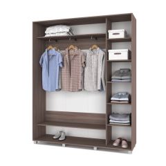 РОЛАНД Шкаф-купе с зеркалом Шимо темный (450*1800) Р482 в Сысерти - sysert.mebel24.online | фото 2