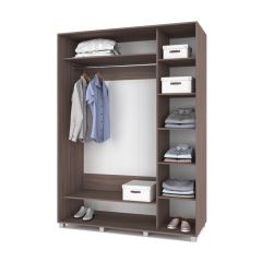 РОЛАНД Шкаф-купе с зеркалом Шимо темный (600*1700) Р672 в Сысерти - sysert.mebel24.online | фото 2
