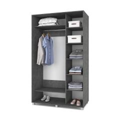 РОЛАНД Шкаф-купе зеркалом Камень темный (600*1500) Р652 в Сысерти - sysert.mebel24.online | фото 2