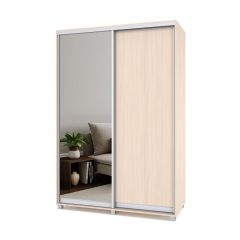 РОЛАНД Шкаф-купе зеркалом Млечный дуб (600*1500) Р652 в Сысерти - sysert.mebel24.online | фото