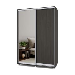 РОЛАНД Шкаф-купе с зеркалом Венге (600*1500) Р652 в Сысерти - sysert.mebel24.online | фото