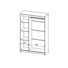 Шкаф-купе ШКП 2 (Венге/Ясень Анкор светлый) в Сысерти - sysert.mebel24.online | фото 3