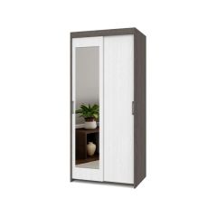 ТОМАС Шкаф-купе с зеркалом Анкор темный/светлый Т22 в Сысерти - sysert.mebel24.online | фото