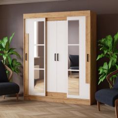 Шкаф-купе ТВИСТ Белый/Дуб крафт золотой в Сысерти - sysert.mebel24.online | фото