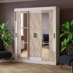 Шкаф-купе ТВИСТ Белый/Дуб юкон в Сысерти - sysert.mebel24.online | фото