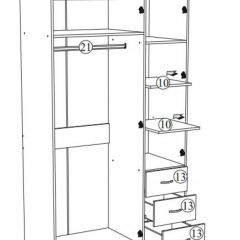 Шкаф Лофт 3-х створчатый в Сысерти - sysert.mebel24.online | фото 6