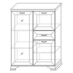 Шкаф низкий (1 стеклодверь) Сиена в Сысерти - sysert.mebel24.online | фото 5