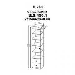 KI-KI ШД450.1 Шкаф (белый/белое дерево) в Сысерти - sysert.mebel24.online | фото 2