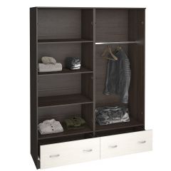 Шкаф Ронда ШК-4 с зеркалом (венге/беленый дуб) в Сысерти - sysert.mebel24.online | фото 2