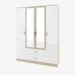 СОФИ СШК1600.1Шкаф 4-х ств с2мя зерк, 2 ящиками в Сысерти - sysert.mebel24.online | фото