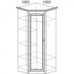 Шкаф угловой №662 "Флоренция" Фасад глухой (угол 1005*1005) Дуб оксфорд в Сысерти - sysert.mebel24.online | фото 2