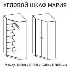 Шкаф угловой Мария 880*880 (ЛДСП 1 кат.) в Сысерти - sysert.mebel24.online | фото 2
