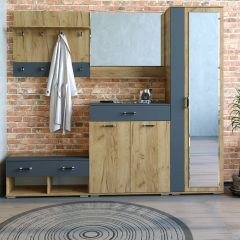 Шкаф ун-й с зеркалом НКМ Бостон Секция 5 в Сысерти - sysert.mebel24.online | фото 2