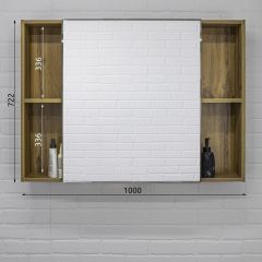 Шкаф-зеркало Craft 100 левый/правый Домино (DCr2206HZ) в Сысерти - sysert.mebel24.online | фото 6