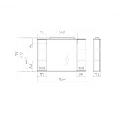 Шкаф-зеркало Cube 100 Эл. Домино (DC5013HZ) в Сысерти - sysert.mebel24.online | фото 2