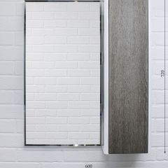 Шкаф-зеркало Uno 60 Дуб серый левый/правый Домино (DU1503HZ) в Сысерти - sysert.mebel24.online | фото 7